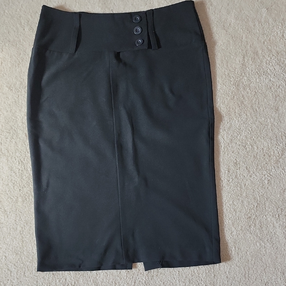 Wet Seal Classic Black Pencil Skirt